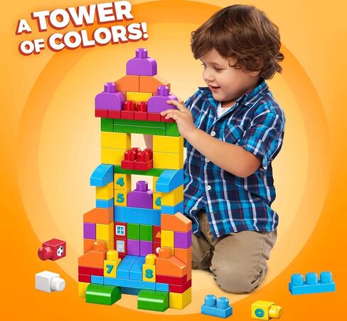 MEGA BLOKS 150 Toddlers Blocks Learning Toy Building Set, Let's Get Learning! For Toddlers 1-3 in Saudi Arabia