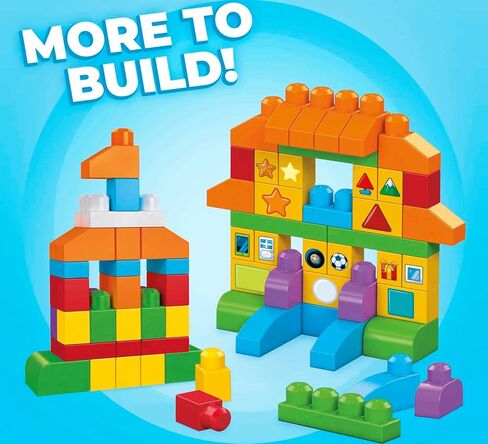 MEGA BLOKS 150 Toddlers Blocks Learning Toy Building Set, Let's Get Learning! For Toddlers 1-3 in Saudi Arabia
