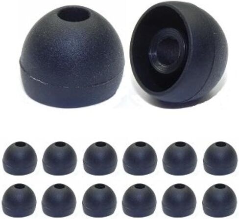 6 Pair Brand Replacement Earbuds for in-Ear Headphones. Size Extra Large, Black in Kuwait