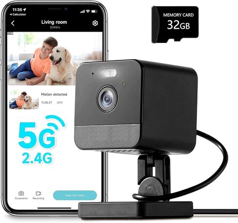 1080P 2.4g/5g Indoor Camera, Plug-in Cameras for Home Security w/Night Vision, Baby/Elder/Home Cameras with Phone App, Motion Detection, 2-Way in Saudi Arabia