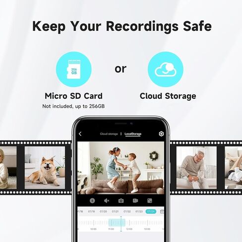 1080P 2.4g/5g Indoor Camera, Plug-in Cameras for Home Security w/Night Vision, Baby/Elder/Home Cameras with Phone App, Motion Detection, 2-Way in Saudi Arabia