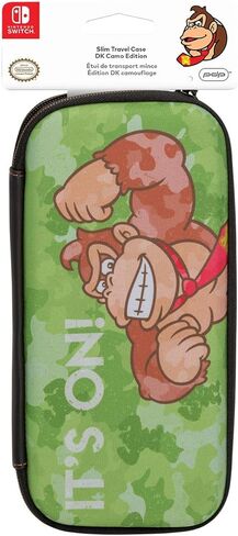 حقيبة سفر رفيعة من PDP Gaming Donkey Kong لوحدة التحكم، حتى 6 ألعاب: Donkey Kong Camo - Nintendo Switch in Kuwait
