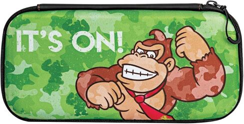 حقيبة سفر رفيعة من PDP Gaming Donkey Kong لوحدة التحكم، حتى 6 ألعاب: Donkey Kong Camo - Nintendo Switch in Kuwait