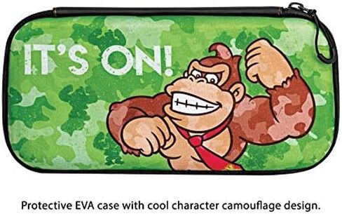 حقيبة سفر رفيعة من PDP Gaming Donkey Kong لوحدة التحكم، حتى 6 ألعاب: Donkey Kong Camo - Nintendo Switch in Kuwait