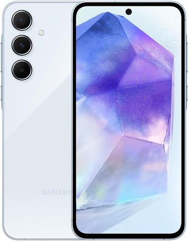 SAMSUNG Galaxy A55 5G + 4G LTE (128GB + 8GB) (Tmobile Mint Tello & Global) Unlocked Latin America Warranty SM-A556E/DS 6.6" 120Hz 50MP Triple + (25W Wall USB Charger) (Awesome Navy 1 Year Latin) in Saudi Arabia