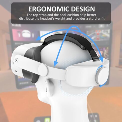 Pressure-Free Comfort Head Strap Accessories Compatible with Meta/Oculus Quest 3S/Quest 3，Enhanced Comfort，Balanced Weight Distribution in Kuwait