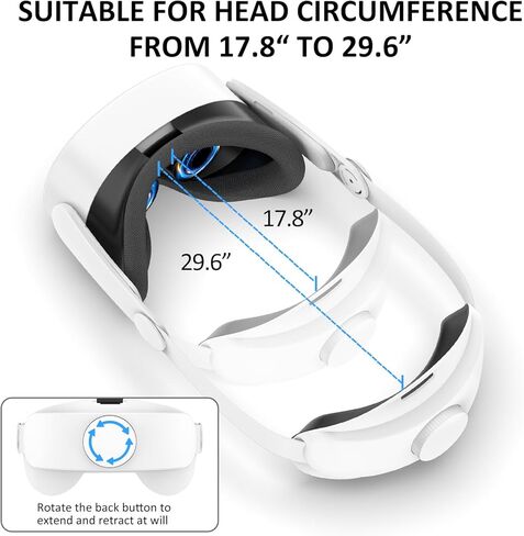 Pressure-Free Comfort Head Strap Accessories Compatible with Meta/Oculus Quest 3S/Quest 3，Enhanced Comfort，Balanced Weight Distribution in Kuwait