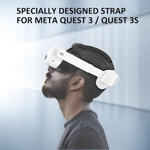 Pressure-Free Comfort Head Strap Accessories Compatible with Meta/Oculus Quest 3S/Quest 3，Enhanced Comfort，Balanced Weight Distribution in Kuwait