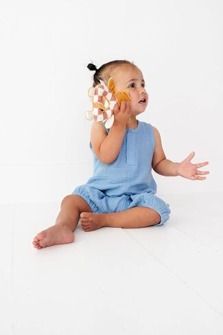 Copper Pearl Grab and Rattle Plush: Soft Stuffed Dog Plush Baby Rattles, Gentle Sound, Sensory Baby Toys for Entertainment - Pepper Puppy in Saudi Arabia