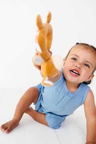 Copper Pearl Grab and Rattle Plush: Soft Stuffed Dog Plush Baby Rattles, Gentle Sound, Sensory Baby Toys for Entertainment - Pepper Puppy in Saudi Arabia