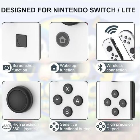 وحدات تحكم التبديل اللاسلكية Apxqz، وحدة تحكم التبديل المتوافقة مع Switch/OLED/Lite، وحدات تحكم لدعم التبديل والتنبيه وجيروسكوب 6 محاور أبيض in Saudi Arabia