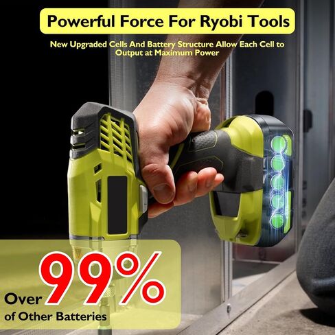 TURPOW 2Pack 7.0Ah Replacement for Ryobi 18V Lithium Battery Compatible with Ryobi 18 Volt ONE+ Plus P107 P108 P102 P103 P104 P105 P109 P122 Cordless Tools in Saudi Arabia