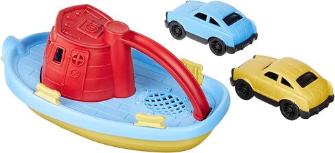 قارب العبارة الخضراء مع قارب القطر in Kuwait