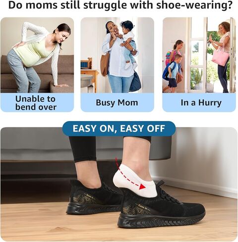 أحذية STQ Slip Ins النسائية سهلة الارتداء أحذية مشي لتقويم العظام بدون استخدام اليدين لتخفيف التهاب اللفافة الأخمصية in Kuwait