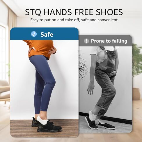 أحذية STQ Slip Ins النسائية سهلة الارتداء أحذية مشي لتقويم العظام بدون استخدام اليدين لتخفيف التهاب اللفافة الأخمصية in Kuwait