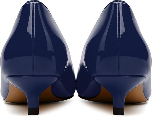 JUSTDANNI Womens Pointed Toe Slip On Patent Formal Fashion Office Kitten Low Heel Pumps Shoes 1.5 Inch in Saudi Arabia