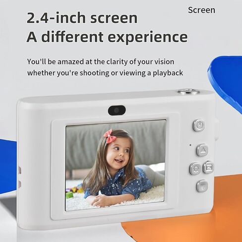 Acuvar 4K 50MP Digital Camera, Auto Focus Kids Camera Selfie with Front and Rear Dual Lenses, 32GB Card,16X Digital Zoom, Compact Travel Vlogging Video Camera Gift for Kid Teen Beginner (Pink) in Saudi Arabia