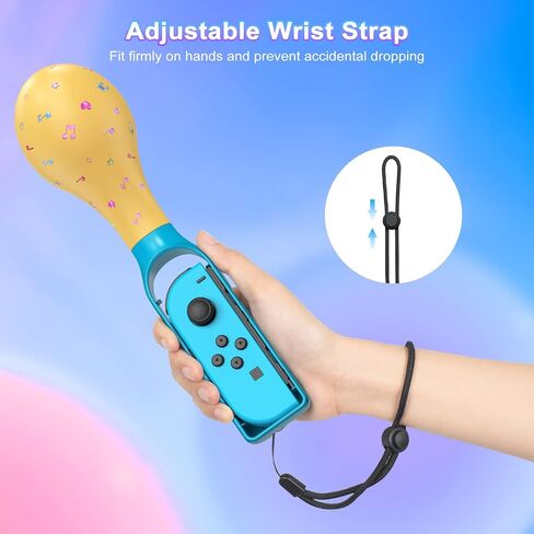 مقبض يد بمطرقة رملية لجهاز نينتندو سويتش/سويتش OLED، مقابض مقبض وحدة التحكم في الألعاب مع أشرطة معصم وملصقين لجهاز Switch Joycon، وSamba de Amigo Sport Game Accessories in Kuwait