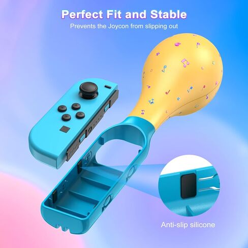 مقبض يد بمطرقة رملية لجهاز نينتندو سويتش/سويتش OLED، مقابض مقبض وحدة التحكم في الألعاب مع أشرطة معصم وملصقين لجهاز Switch Joycon، وSamba de Amigo Sport Game Accessories in Kuwait
