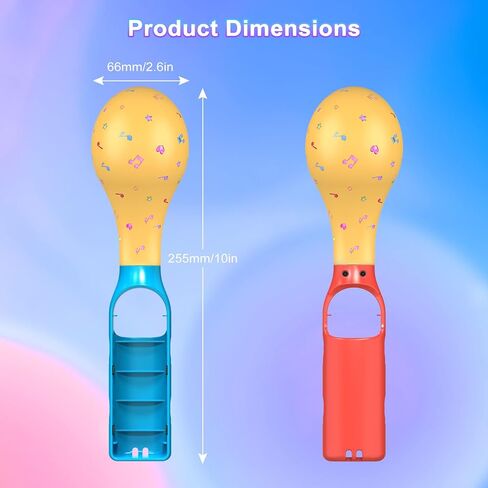 مقبض يد بمطرقة رملية لجهاز نينتندو سويتش/سويتش OLED، مقابض مقبض وحدة التحكم في الألعاب مع أشرطة معصم وملصقين لجهاز Switch Joycon، وSamba de Amigo Sport Game Accessories in Kuwait