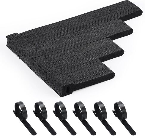 200PCS Cable Ties, 6 inch Multi-Colour Cable Ties for Cable Management, Adjustable Fastening Cable Ties, Multi-Purpose Reusable Hook and Loop for Home, Office and Garage in Kuwait