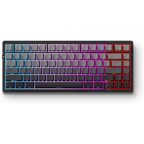 G75 Pro Wireless Mechanical Keyboard, 75% Layout, Gasket Mounted, 5 Layers Dampening,RGB Backlit, 2.4GHz/BT/Wired Tri-Mode, Hot Swappable (Grey, Matcha Latte)
