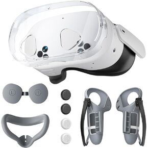 Protective Case for Meta Quest 3S, TanReginal Accessories for Meta Quest 3s, Durable and Damage-Resistant Case with 1 Headset Protector, 1 Facial Cushion, 1 Lens Shield, 2 Controller Covers and More