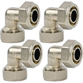 4Pack 3/4’’ M8067 Equal Elbow Fitting for 3/4-Inch Tubing Compatible with Maxline Shop Garage Compressed Air lineTube System Kit