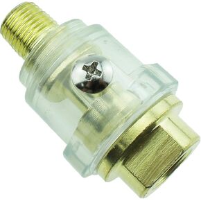 TAODAN 1/4 Inch NPT Automatic Mini In Line Oiler Air Compressor Oil Lubricator for Universal Air Tool Inlet Connector