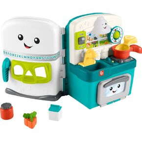 Fisher-Price Baby & Toddler Toy Laugh & Learn Learning Kitchen Playset with Music Lights & 5 Play Pieces for Kids Ages 6+ Months