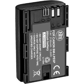 BM Premium LP-E6P High Capacity Battery for Canon EOS R5 Mark II, EOS R, EOS R5, EOS R6, EOS R6 II, EOS R7, EOS 90D, EOS 60D, EOS 70D, EOS 80D, EOS 5D III EOS 5D IV, EOS 6D II, EOS 7D II Cameras