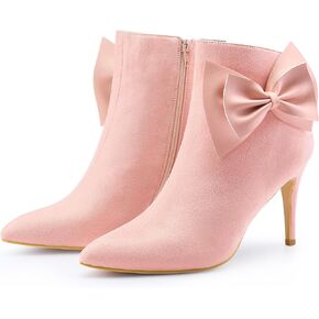 Allegra K Women's Pointy Toe Stiletto Heel Ankle Boots Wedding Dress Shoes