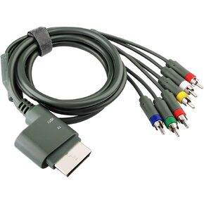 وصلة كابل 6ft HDTV Video & RCA Stereo AV لجهاز Microsoft Xbox 360 / Xbox 360 Slim
