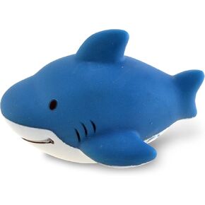DolliBu Shark Bath Buddy Squirter – Floating Blue Shark Rubber Bath Toy, Fun Water Squirting Bathtime Play For Toddlers, Cute & Soft Sea Life Animal Toy For The Bathtub, Beach, & Pool for Girls & Boys
