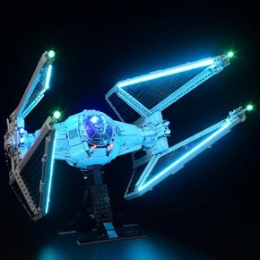 LED Lighting Kit for Star Wars Lego 75382 TIE Interceptor Building Set, Not Include Model (Remote Version)