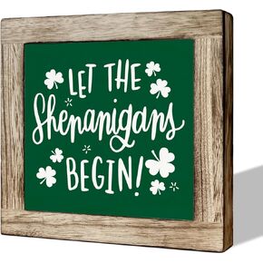 ST Patrick's Day Decor, Wooden Box Signs for Home Decor, Funny St Patricks Day Wood Decor, Farmhouse Irish Decor, St Patrick's Day Funny Warming Wood Sign Plaque, St Patrick's Tabletop Sign Decor