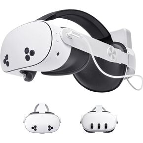 Comfort Battery Head Strap for Meta Quest 3S/ Quest 3, Rechargeable Adjustable Elite Strap with 8000mAh Battery Pack Extend Playtime - Balanced Weight Distribution
