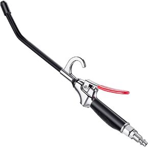 Air Blower Gun, High Volume Powerful Industria with Rubber Guard Aluminum Air Flow Nozzle, with Anti-slip Rubber Coated Metal Handle, Dust Cleaning Tool