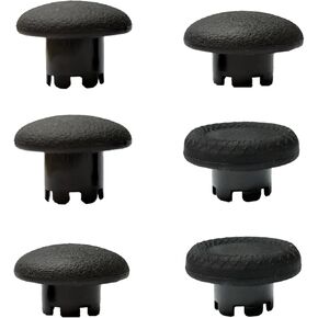 Thumbsticks for PS5 Edge Controller, Thumbsticks Paddles Replacement for PS5 Dualsense Controller, 6 in 1 Accessories Parts for PS5 Dualsense Edge Controller Analog Joystick Repair Kit (Black)