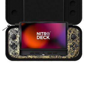 CRKD Nitro Deck+ Handheld Pro Controller for Nintendo Switch & OLED Model - TV Dockable - Programmable Sidekicks & Back Buttons - TruCollection System (Rocket League Gold Collection)