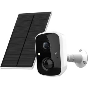 Solar Camera Outdoor Wireless, 4MP WiFi Battery Powered Security Camera with PIR Motion Detection, Floodlight Color Night Vision, 2-Way Audio, Work with Alexa
