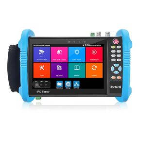 Rsrteng CCTV Tester 8K 32MP 12MP IP Camera Tester,POE++ Max 90W POE Camera Tester 8MP TVI/CVI/AHD/SDI/CVBS Cable Tester DMM TDR Network Tools Gigabit SFP Port HDMI WiFi