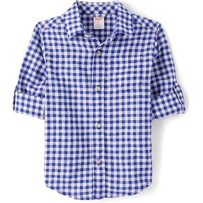 Gymboree,and Toddler Long Sleeve Button Up Shirts,Snow White,2T