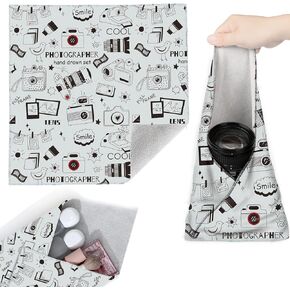Camera Protective Wrap, 21.6"x21.6" Soft Foldable Magic Self Adhesive Cloth Anti-scratch Camera Lens Protector, Flexible Cloth Wrap Travel Accessories Wrapper for DSLR/Camera/Lens/Phone/Tablet