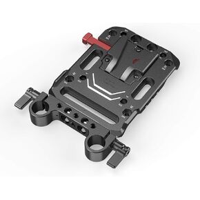 SMALLRIG Battery Plate with V-Lock Mount with Dual 15mm Rod Clamp Kit for Camera Power Supply - 4958