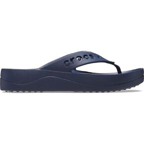 Crocs Women's Baya Platform Flip Sandal, Navy, 7