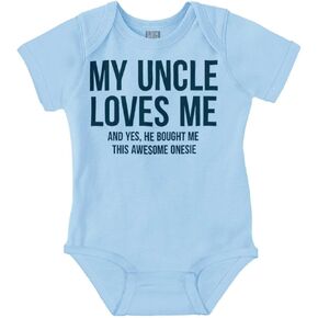 Brisco Brands Uncle Loves Me Bought This One Piece Baby Romper Boys or Girls