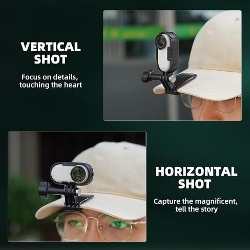 حامل بمشبك قبعة بيسبول لـ Insta360 GO 3/3S (مع حامل GO 3/3S أفقي ورأسي)، حامل بمشبك لغطاء الكاميرا لـ DJI Action 5 Pro/4/3، متوافق مع ملحقات Gopro/Insta360 Ace Pro in Kuwait