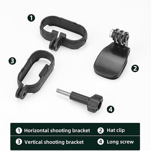 حامل بمشبك قبعة بيسبول لـ Insta360 GO 3/3S (مع حامل GO 3/3S أفقي ورأسي)، حامل بمشبك لغطاء الكاميرا لـ DJI Action 5 Pro/4/3، متوافق مع ملحقات Gopro/Insta360 Ace Pro in Kuwait