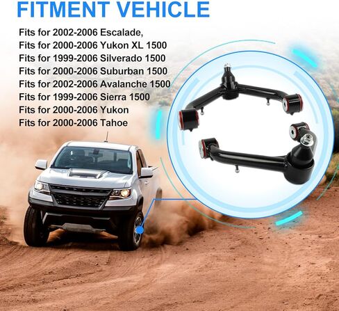 Upper Control Arms for 2-4 inch lift, Suitable for 2000-2010 Silverado Sierra 2500 3500 HD, 2-4" Lift Adjustable Control Arm Red A-arm Tubular Steel with Ball Joint in Saudi Arabia